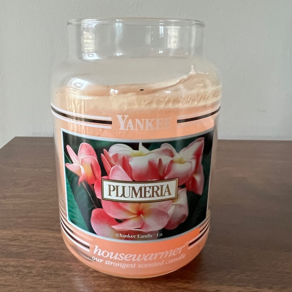Yankee Candle Housewarmer Plumeria Large Jar Scented Candle Floral Pink No Lid
